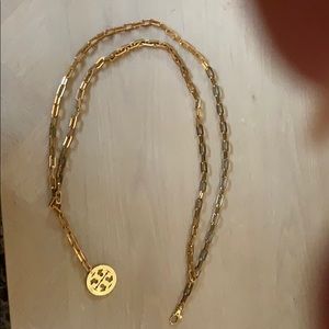 Tory Burch gold chain belt